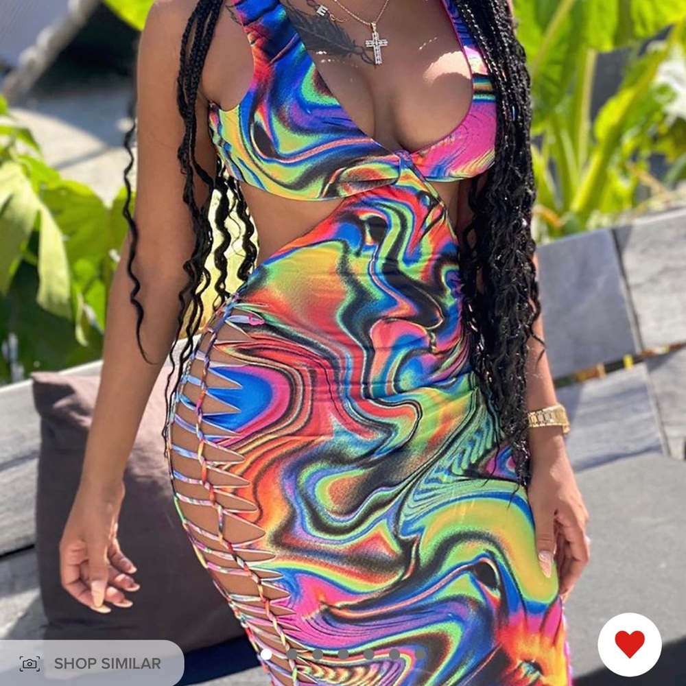 Party has started midi dress